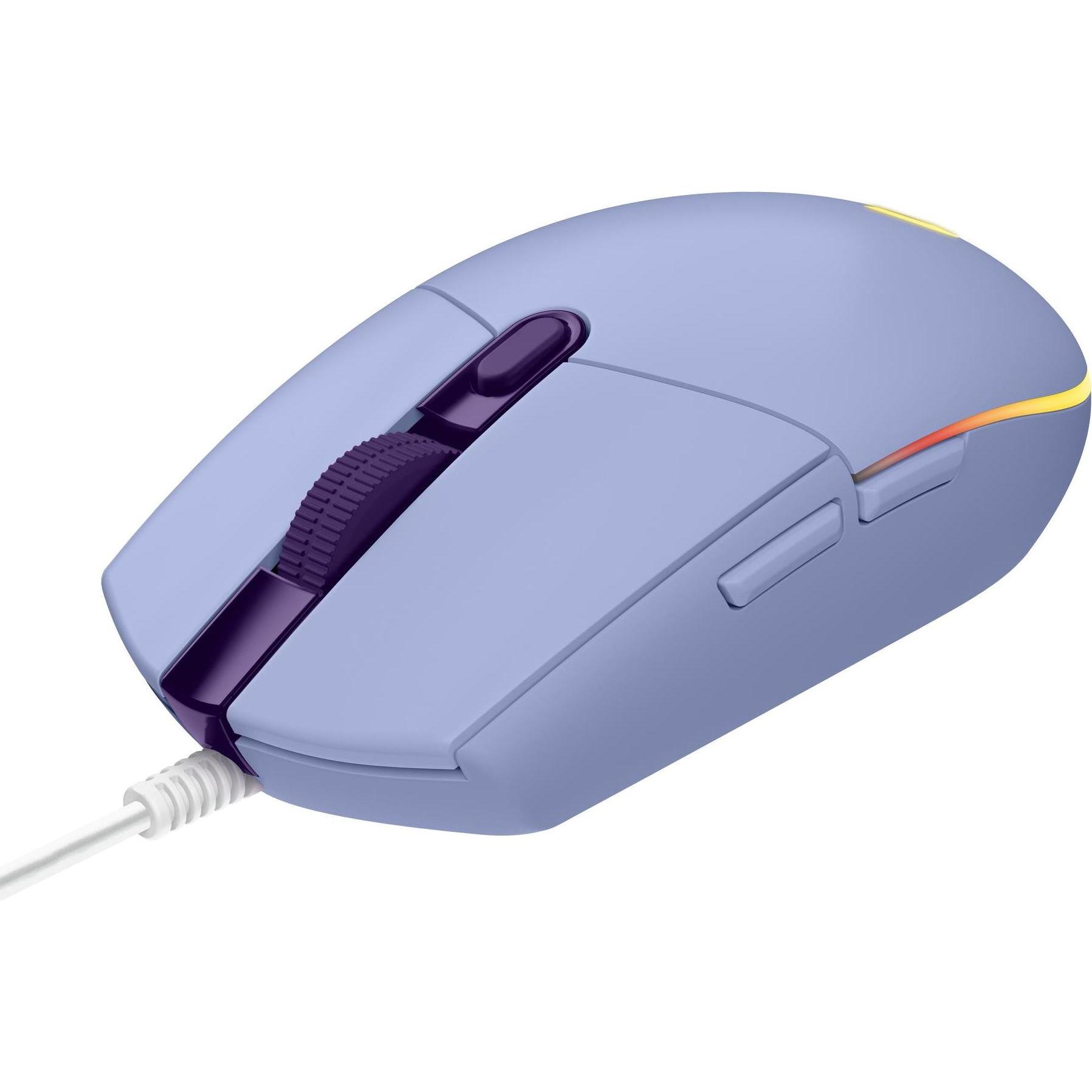 Logitech G G203 Lightsync (Kabelgebunden), Maus, Violett