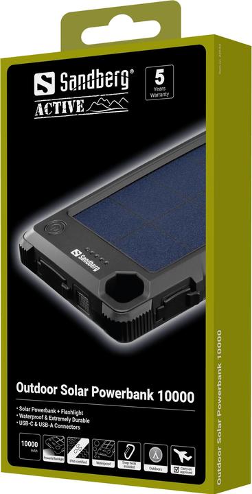 Actual product image Sandberg outdoor solar (10000 mAh, 37 Wh)