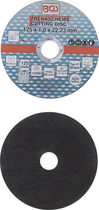 Actual product image BGS Cutting Discs for Stainless Steel Ø 125 x 1.0 x 22.2 mm 5 pcs.