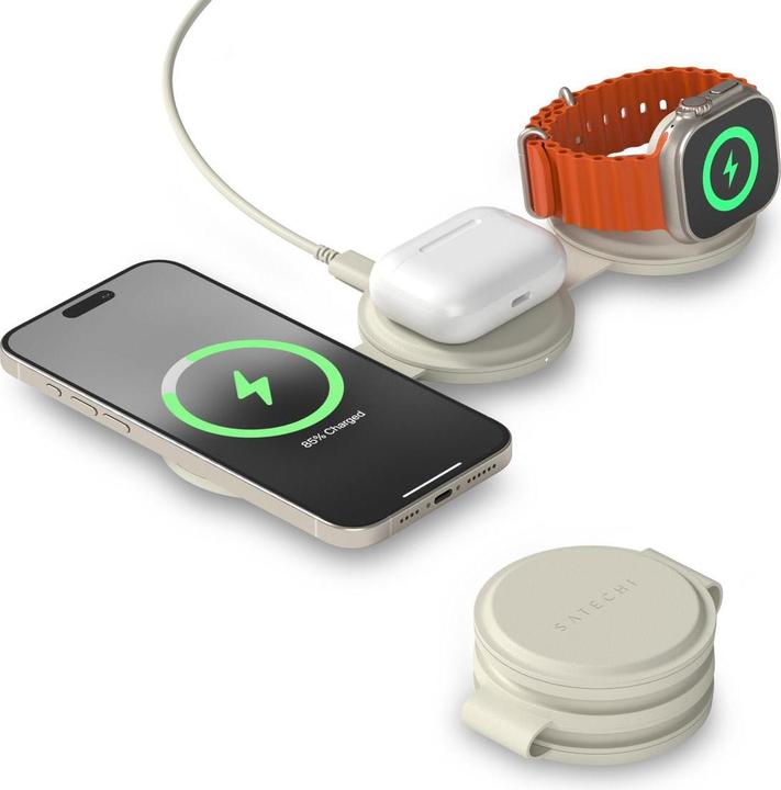 Productafbeelding Satechi OntheGo 3-in-1 Wireless Charger mit Qi2 (15 W)