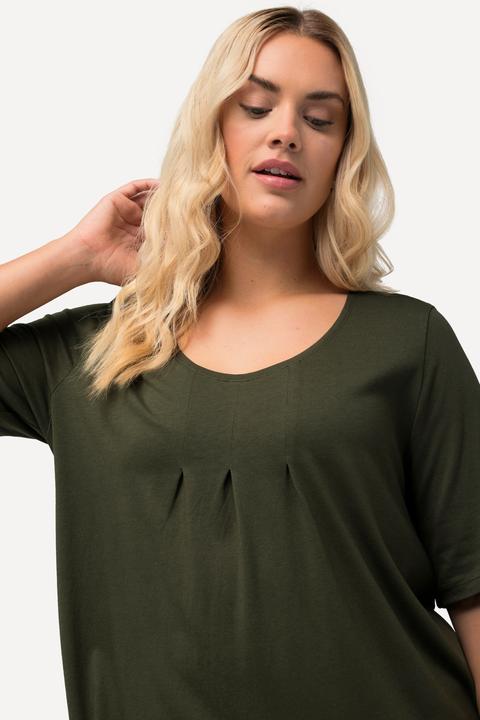 Actual product image Ulla Popken Essential Front Pleat Tee (46, 48)