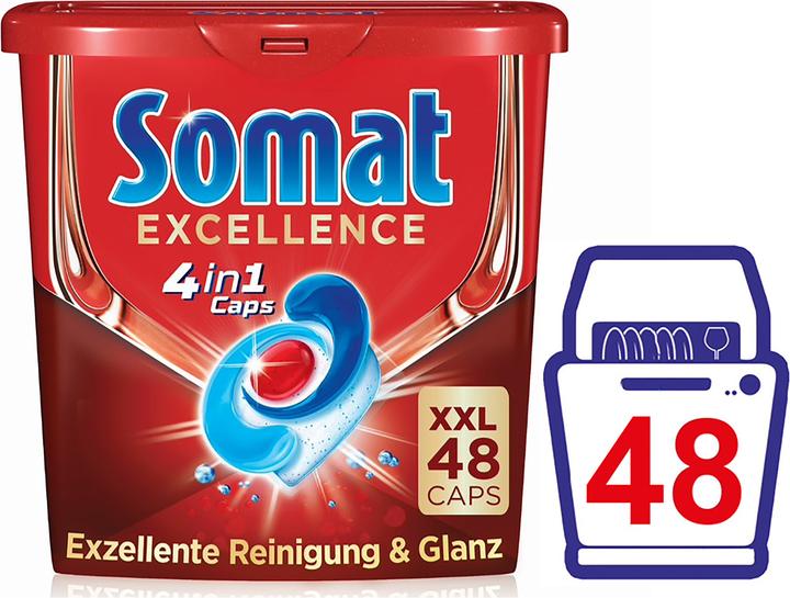 Somat Excellence 4in1 (Caps, Tabs, 48 Washing cycles)