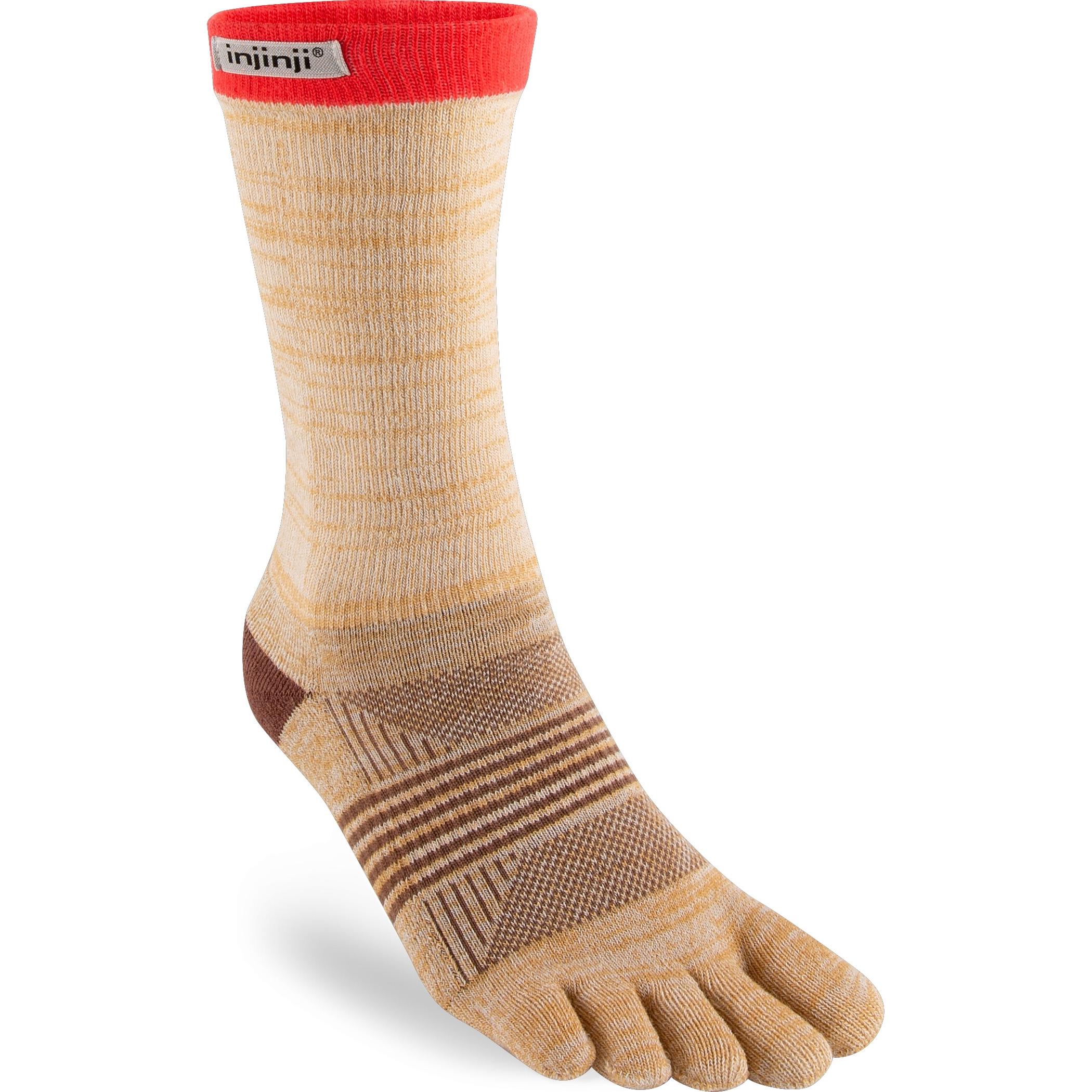 Injinji, Unisex, Sportsocken, Trail Midweight Crew (M/L), Beige