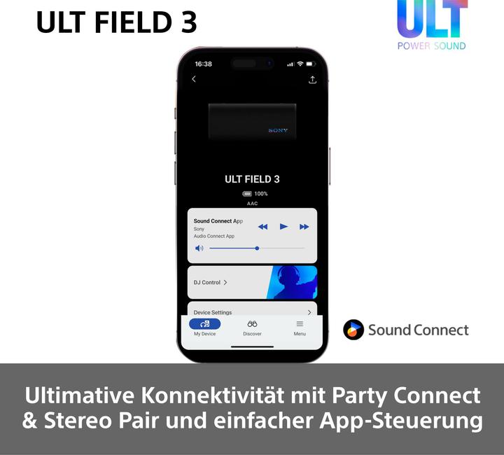 Energy Label Sony ULT Field 3 (24 h, Rechargeable battery operated)