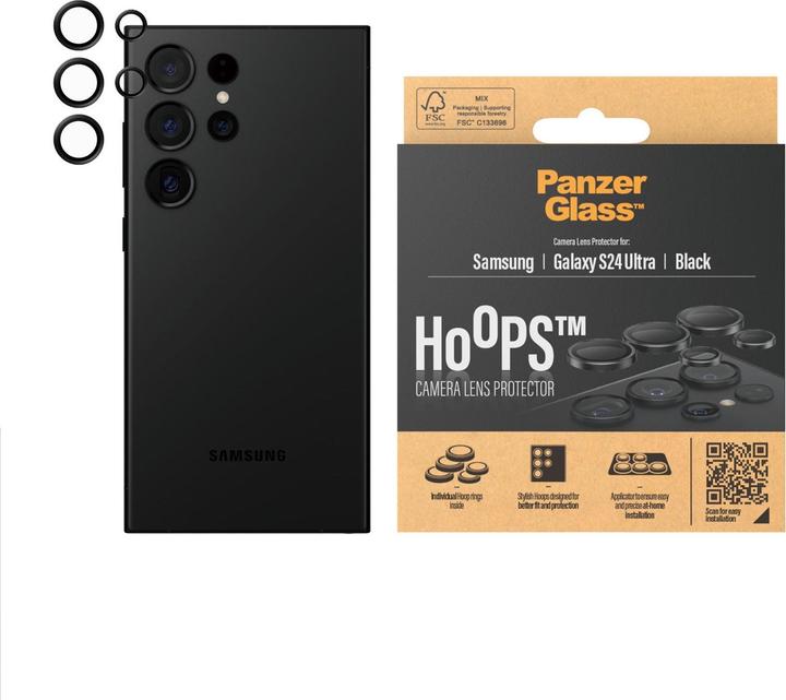 Produktbild PanzerGlass Hoops Camera Lens Protector (1 Stück, Samsung Galaxy S24 Ultra)