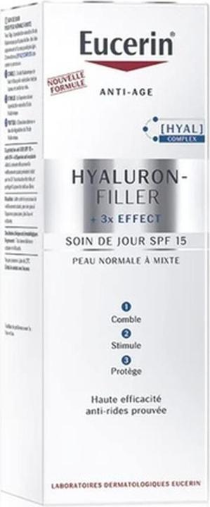 Actual product image Eucerin Hyaluron-Filler + 3x Effect (50 ml, Day cream, SPF 15)