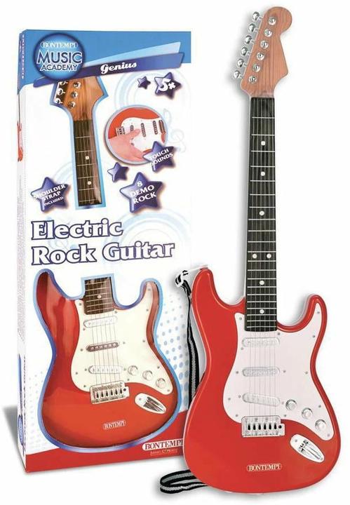 Actual product image Bontempi Electric Guitar Red with Guitar Strap