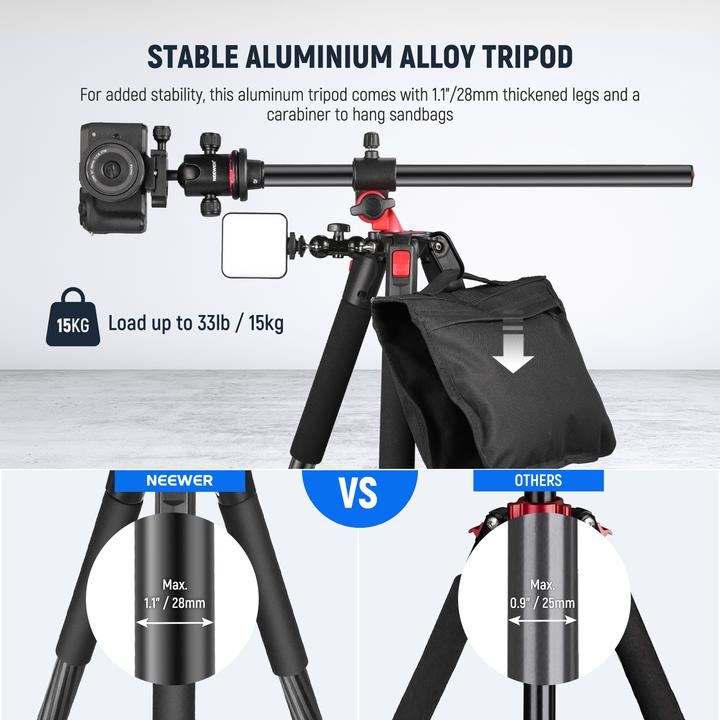 Actual product image Neewer Multifunctional Aluminium Tripod (I) (Metal)