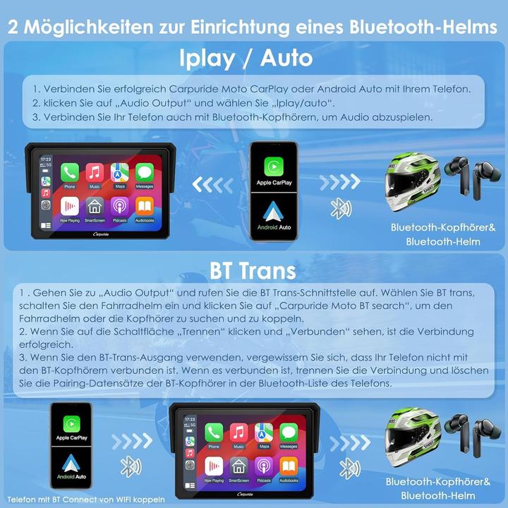 Actual product image Carpuride W502 Motorradschutzscheibe