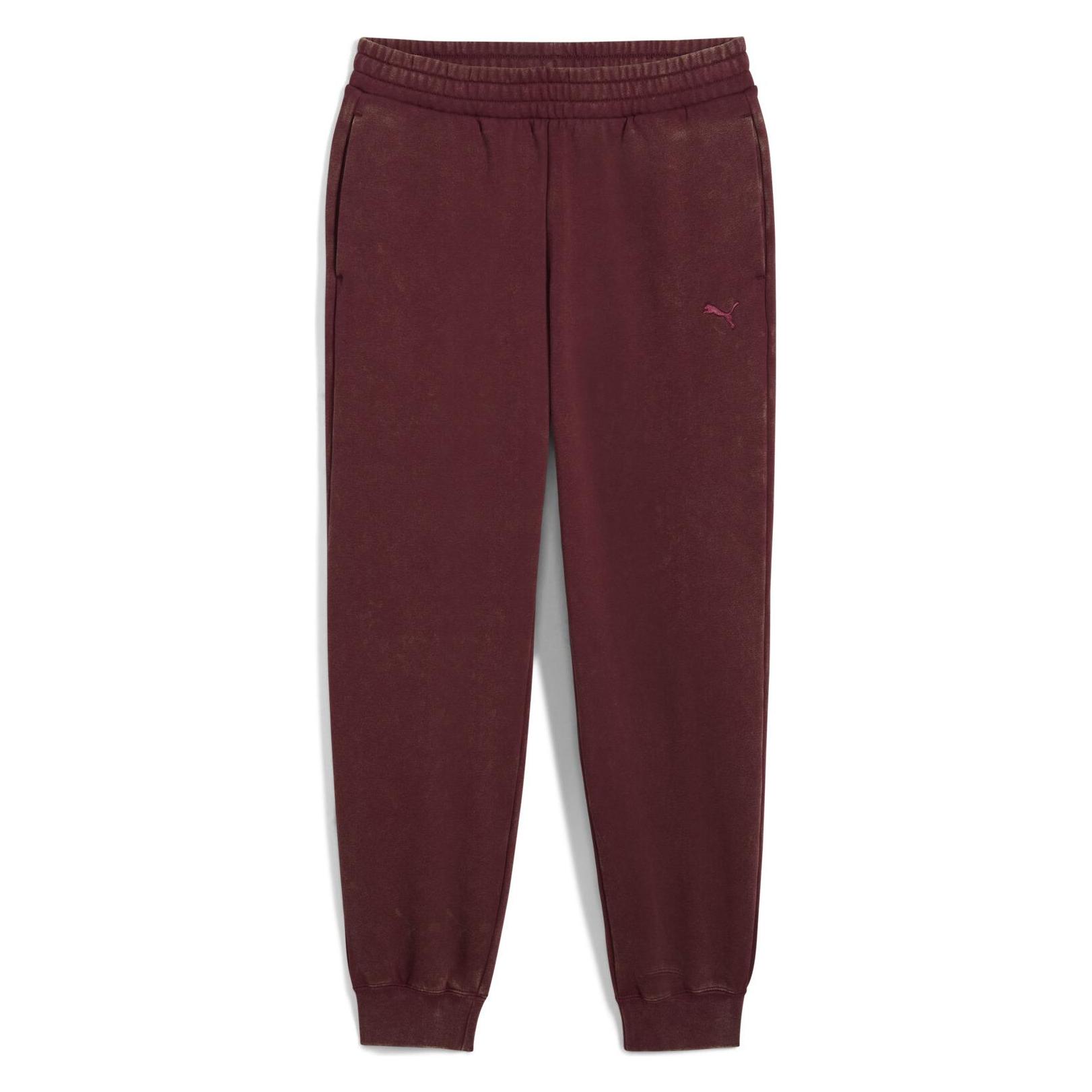 Puma, Vrouwen, Sportbroek, Ess Elevated Comfort Wash Broek Fl Cl (M), Rood