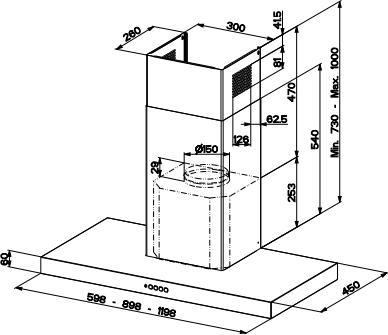 Actual product image Faber Stilo Comfort WH Matt A90 (Wall hood)