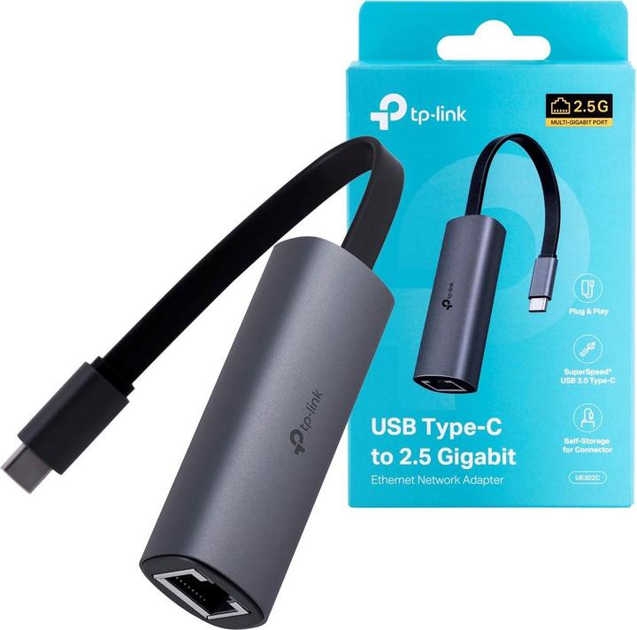 Actual product image TP-Link Karta sieciowa UE302C USB Type-C to 2.5 Gigabit Ethernet Network Adapter (USB-C, RJ45 (1x))