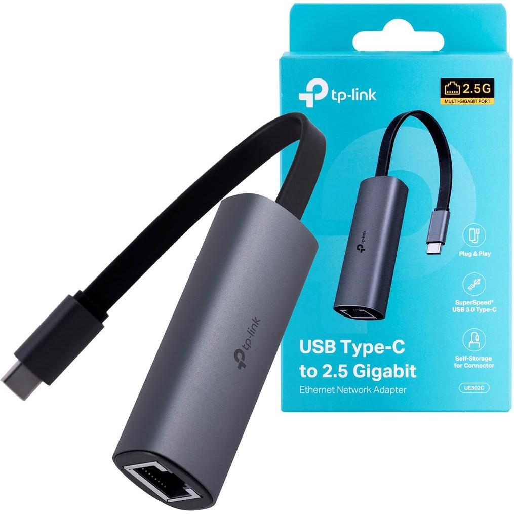 Thumbnail - TP-Link Karta sieciowa UE302C USB Type-C to 2.5 Gigabit Ethernet Network Adapter (USB-C, RJ45 (1x)), Netzwerkadapter