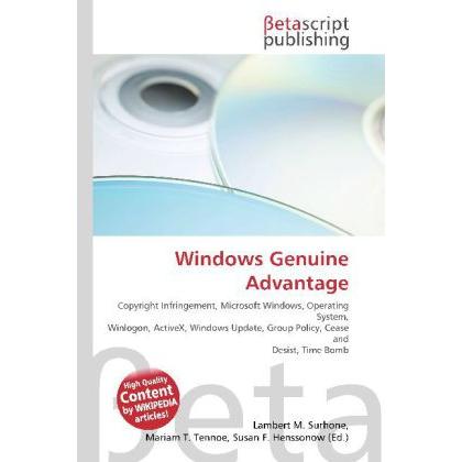 Windows Genuine Advantage, Fachbücher von Susan F. Marseken, Miriam T. Timpledon, Lambert M. Surhone