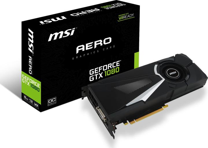Immagine prodotto MSI GeForce GTX 1080 AERO 8G OC (8 GB)
