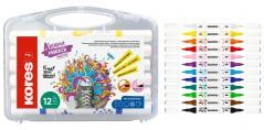 Actual product image Kores Kreative doppelseitige Acrylmarker, 12 Stück (12x)