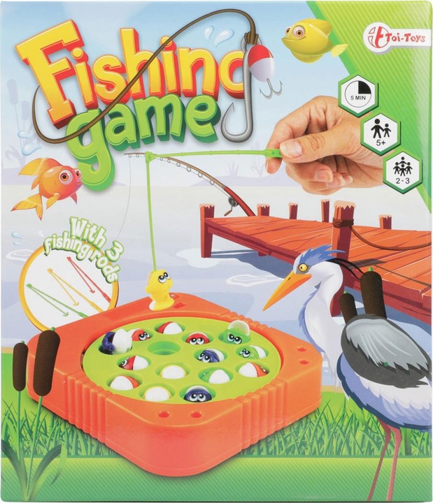 Immagine prodotto Toi-Toys Gioco di pesca elettronico con 3 canne da pesca
