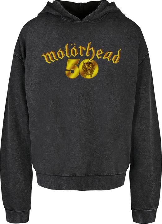Produktbild Merchcode Motorhead - 50th Anniversary Gold Logo Acid Washed Oversized Hoody - 193711 (M)