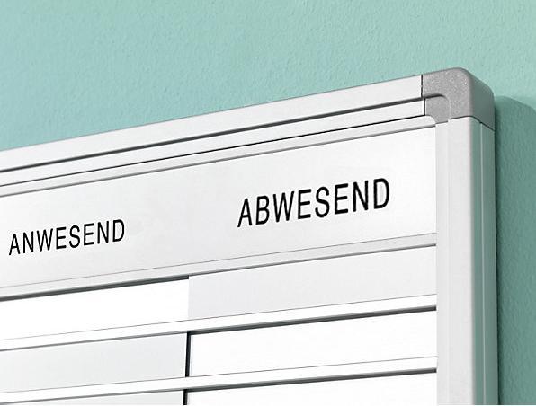 Actual product image smiT Attendance board with whiteboard, magnetic foils, marker, wiper, 769x854x15mm