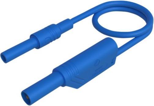 Produktbild Hirschmann Test & Measurement Messleitung, Stecker, 4 mm - Buchse, 4 mm, Blau, Messing, vernickelt, 250mm