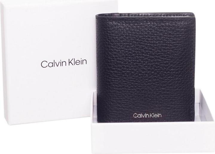 Actual product image Calvin Klein Mens Minimalism Trifold 6cc W/Coin Travel Accessory Triple Fold Wallet, Ck Sc