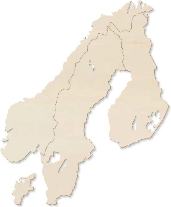 Actual product image Trenddeko Map Scandinavia (109 x 138 cm)