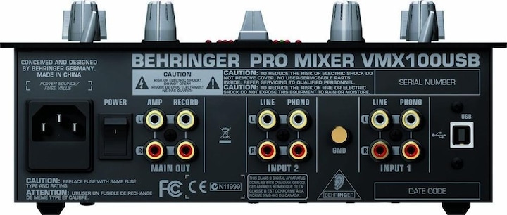 Produktbild Behringer VMX100USB, 2-Kanal Mischpult, USB-Anschluss (Studio- und Livemixer)