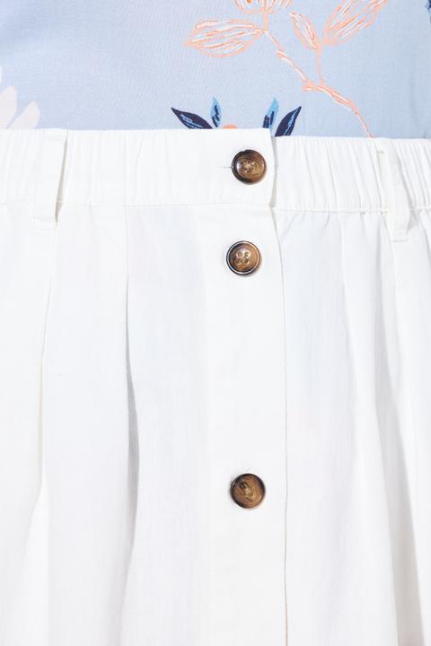 Actual product image Ulla Popken Button Front Denim Skirt (54)