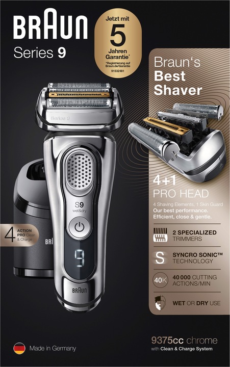 Actual product image Braun Series 9 9375cc + Latest Generation Electric Shaver