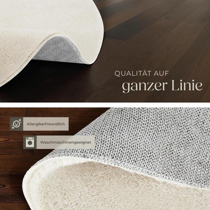 Actual product image tectake Kurzflorteppich Soft Zone (120 x 120 cm)