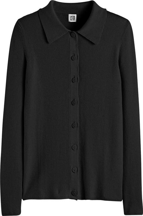Actual product image La Redoute Collections Feinstrickcardigan mit Kragen und Knopfverschluss (XXL)