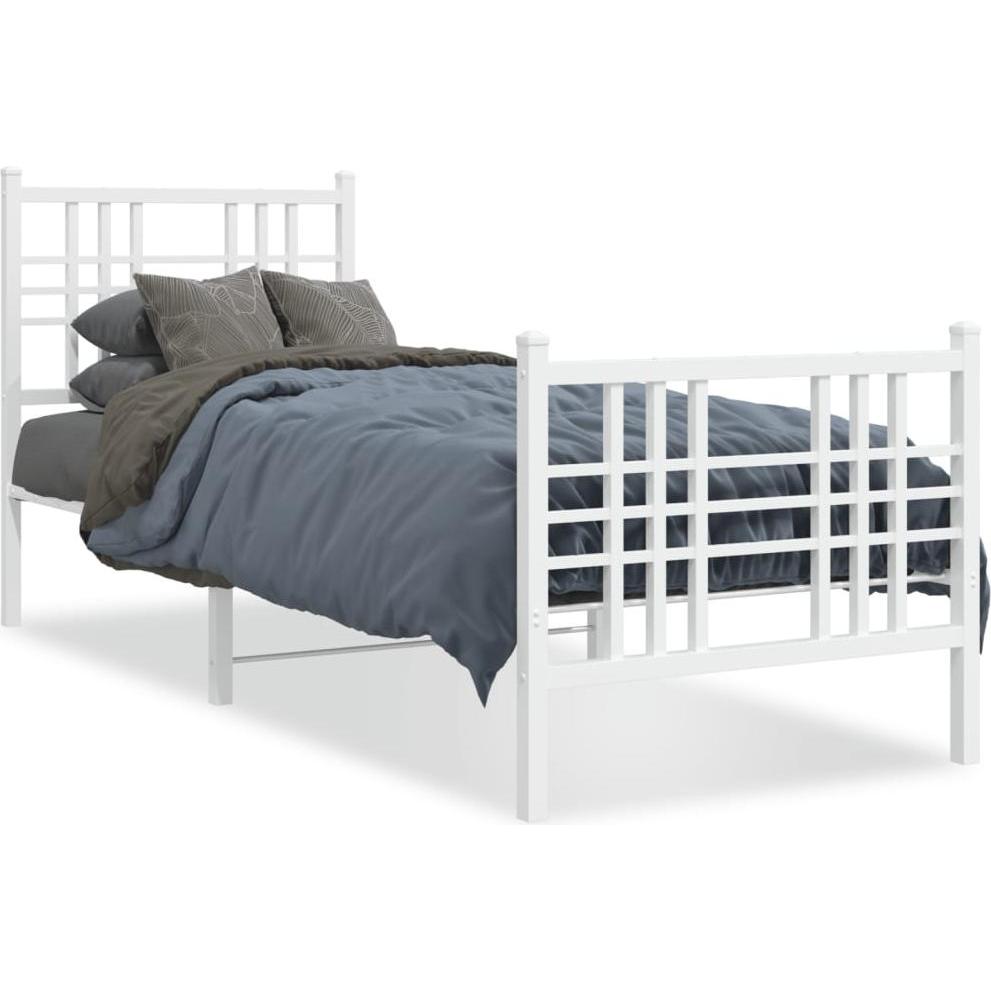 VidaXL, Bett, Bettgestell mit Kopf- und Fussteil (80 x 200 cm)