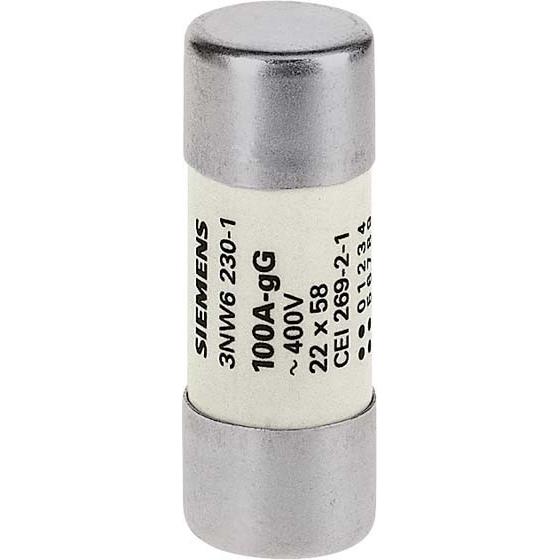 10x Siemens, Sicherung, Keramiksicherung MT 32A 500V AC 22x58mm 3NW6212-1 (Zylindersicherung, 32 A)