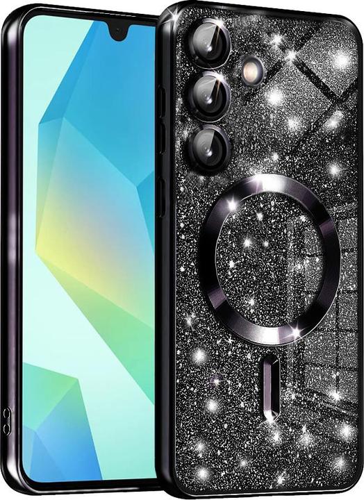 Actual product image Techsuit - Luxury Glitter MagSafe - Samsung Galaxy A16 4G / A16 5G - Black (Samsung Galaxy A16 5G)
