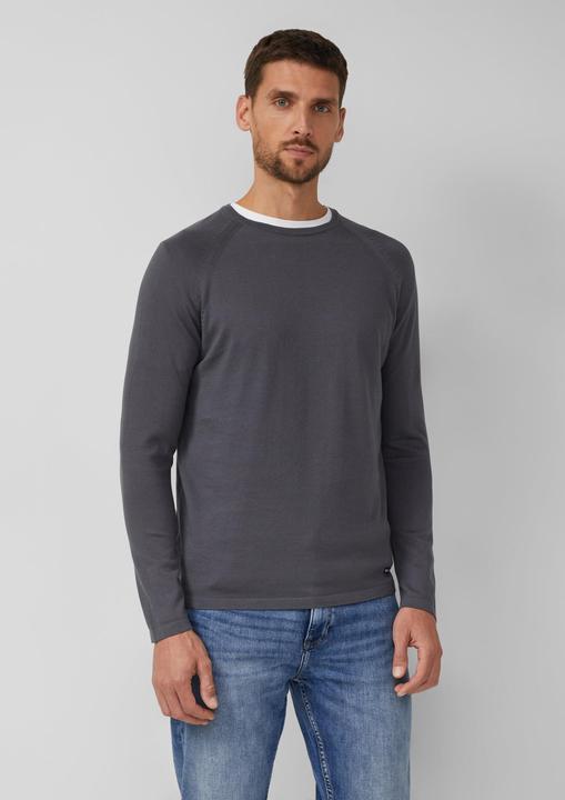 Produktbild s.Oliver Strickpullover Klassischer Feinstrick-Pullover mit Crew Neck (XL)