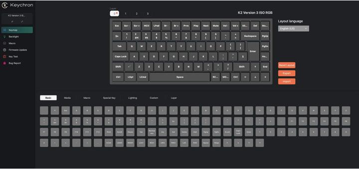 Actual product image Keychron K2 QMK (Version 3) (CH, Wireless, Cable)