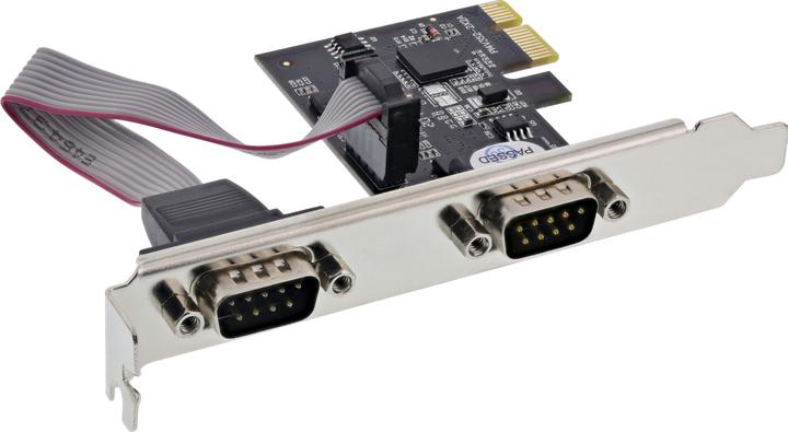 Actual product image Longshine Controller PCIe 2x Serial RS232 - Interface Card - PCI Express