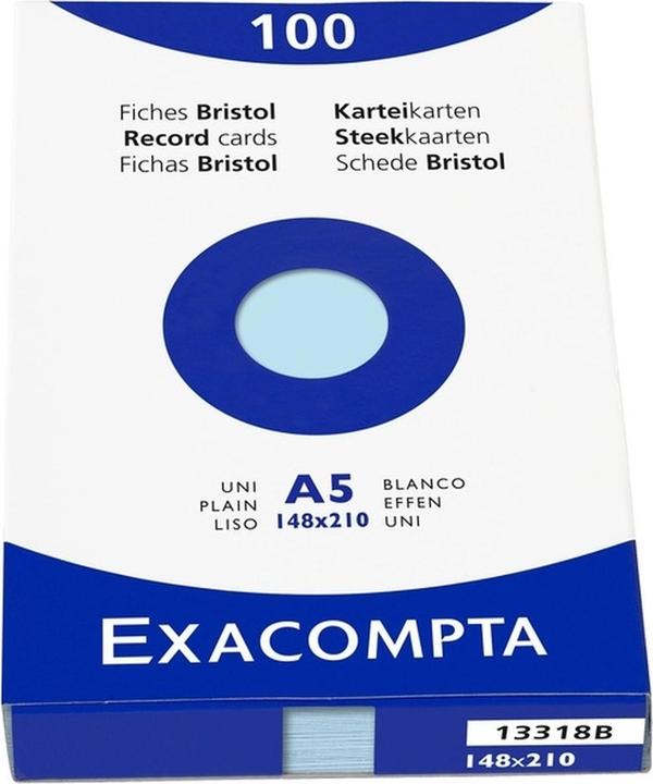 Exacompta Karteikarten (A5, 205 g/m²)