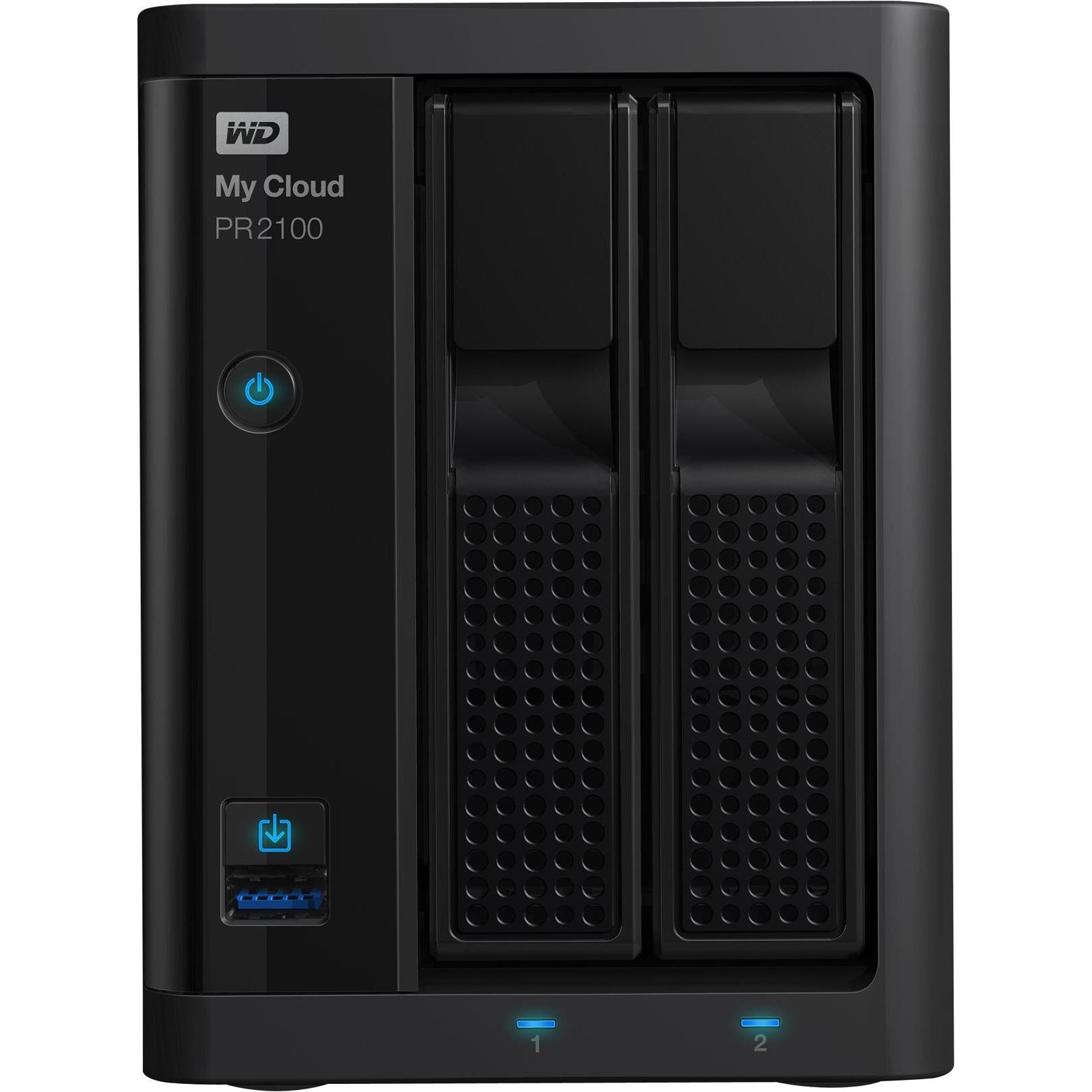 Thumbnail - WD My Cloud Pro PR2100 (2 x 10 TB, WD Red), NAS, Schwarz