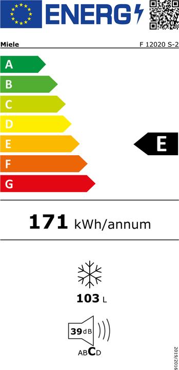 Energie-Label Miele F12020S-2 (Freistehend, 103 l)
