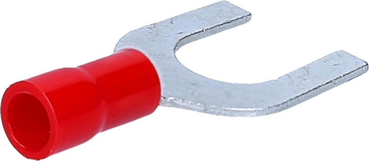Actual product image Kalitec 10 GKSRU5 cable lugs fork cable lugs 0.5-1.5mm² I red partially insulated I PVC collar U5 I