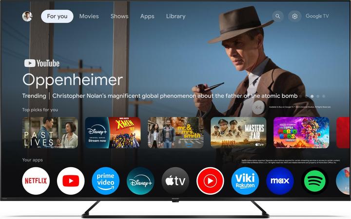 Actual product image Sharp 65HP6265E 4K UHD QLED Google TV 164 cm (65) (65", QLED, 2025)