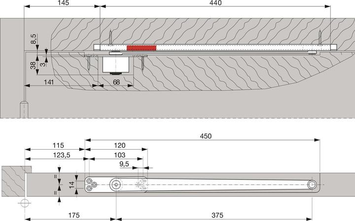 Image du produit Dormakaba Pivot libre DORMA G 96 GSR pour bras, ax (Intérieur)