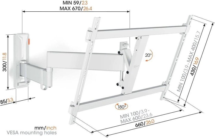 Produktbild Vogels TVM 3645 (Wand, 77", 35 kg)
