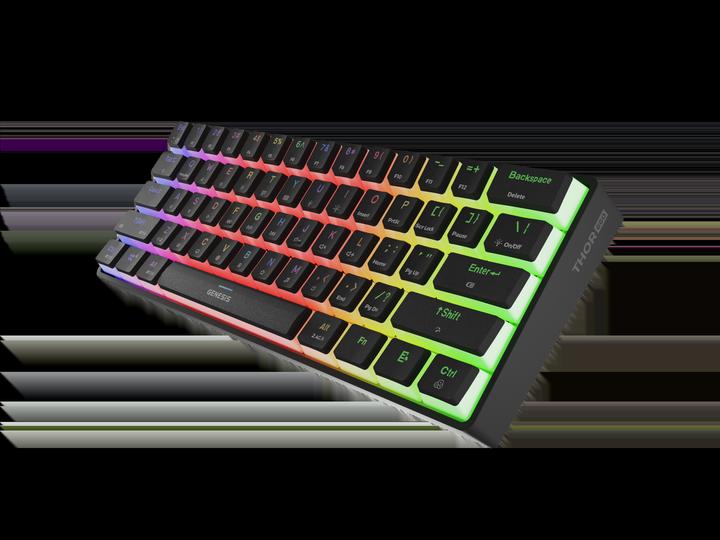 Actual product image Genesis Klawiatura Dla Graczy Thor 660 G2 Us Black Bezprzewodowa RGB Mechaniczna Gateron Brown (US, Cable, Wireless)