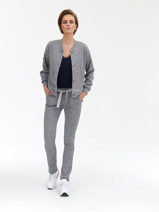 Actual product image Larime Bomber Jacket with Suede Trim and Wool (42)
