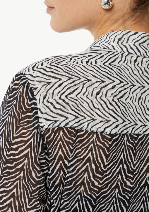 Image du produit Comma Kleid Chiffon-Kleid mit Hemdkragen und Bindeband (32)