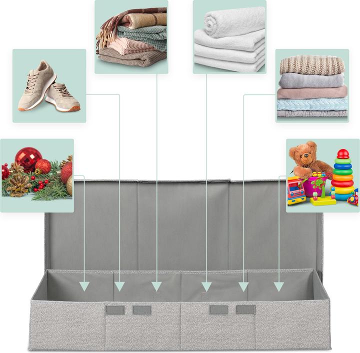 Image du produit Relaxdays 2x rangements-sous-lit