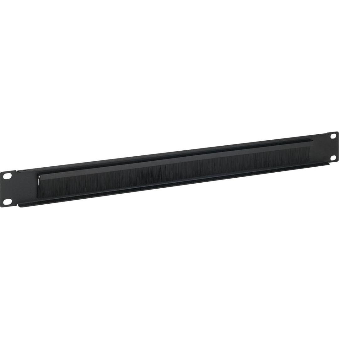 Rackmount.IT RM 1U Blind Plate with Brush - BLACK, Serverschrank Zubehör, Schwarz