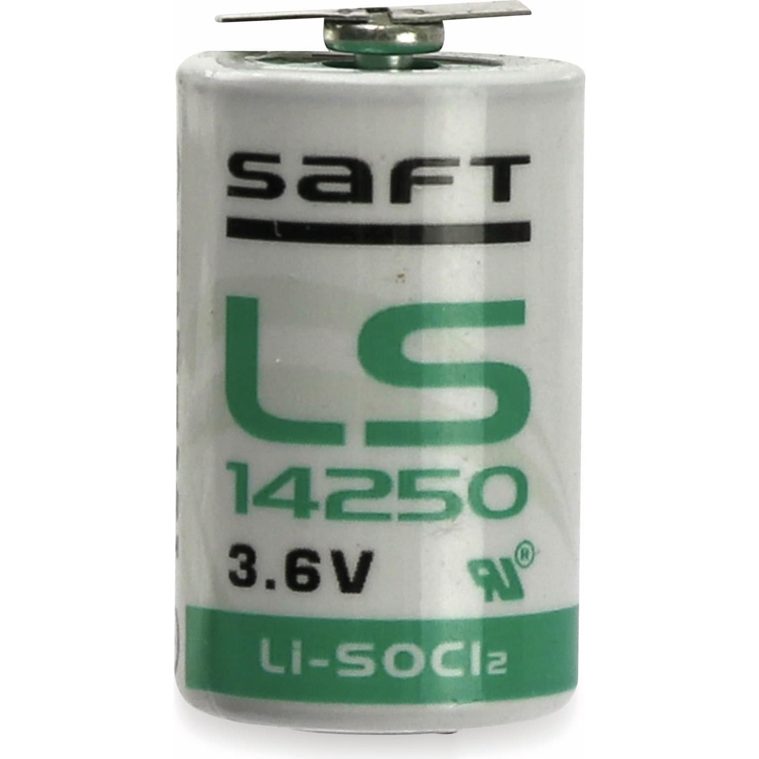 Thumbnail - Saft Lithium-Batterie LS 14250-3PF, 1/2 AA, 2/1 Print ++/-, 3,6 V-, 1200 mAh (1/2 AA, 1200 mAh), Batterien + Akkus